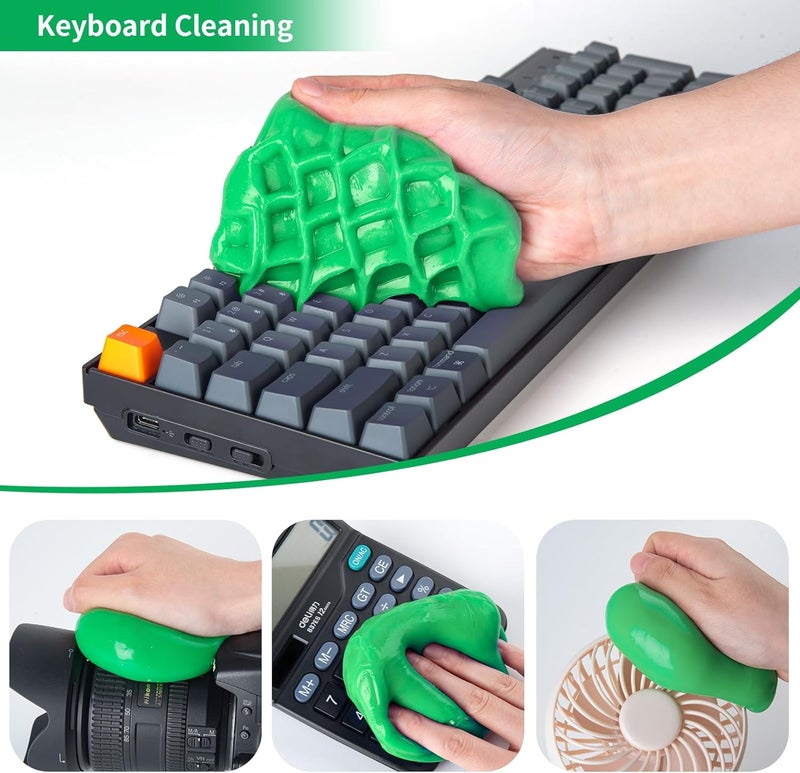 ALIOBC Car Cleaning Gel, Keyboard Cleaner Cleaning Putty for Car Interior Car Slime Cleaner Dust Cleaning Gel Car Putty for Cleaning Car Gel Cleaner Green NT.WT.: 5.6 oz (160 g) - Image 4